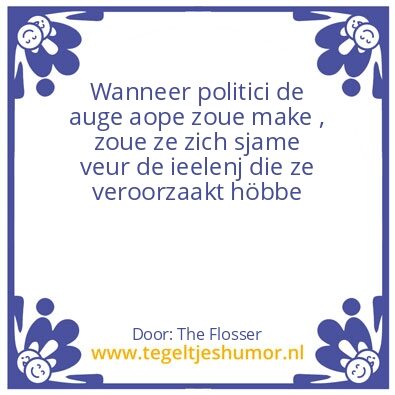 Tegeltje: overige
