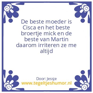 Tegeltje: De beste moeder