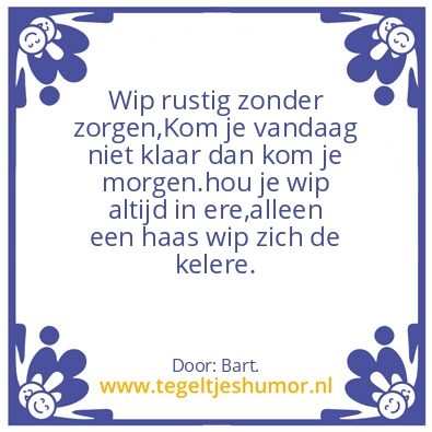 Tegeltje: De Haas