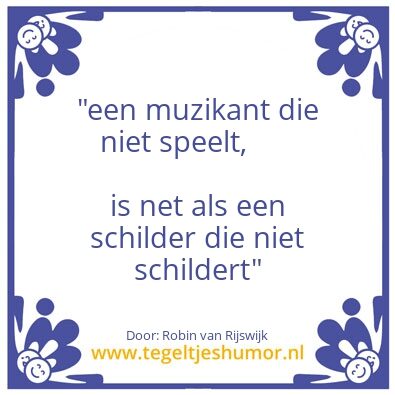 Tegeltje: lachen met de pet op
