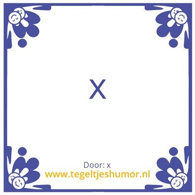 Tegeltje: xx