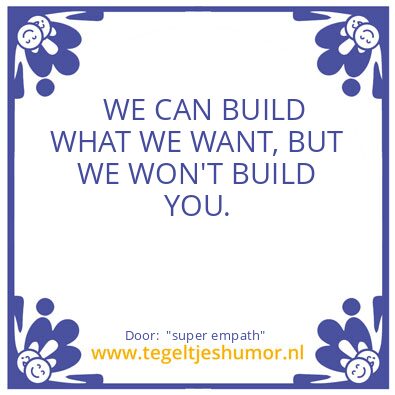 Tegeltje: “super empath”