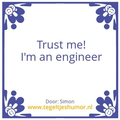 Tegeltje: Engineer