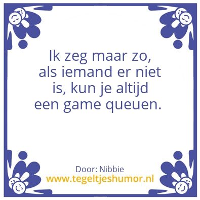 Tegeltje: Nibbie