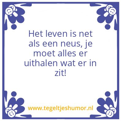 Tegeltje: Neus