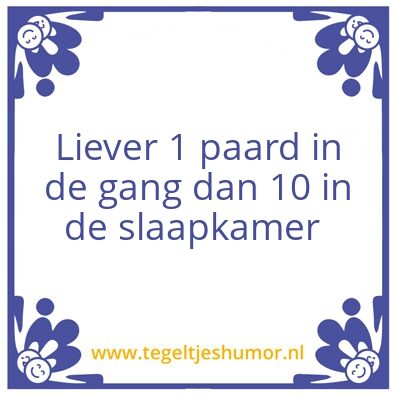 Tegeltje: Paard