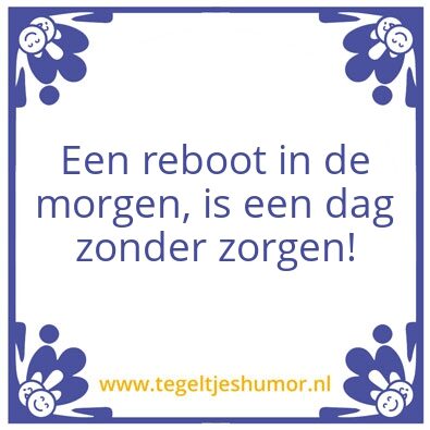 Tegeltje: Systeembeheer