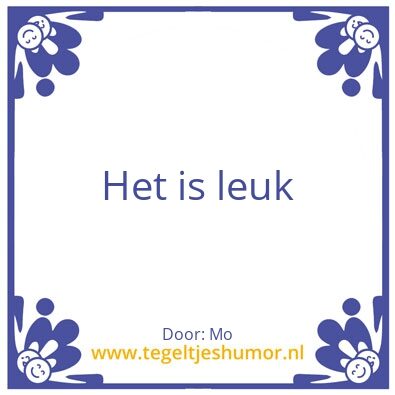Tegeltje: Her