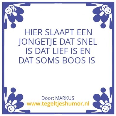 Tegeltje: MARKUS