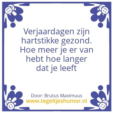 Tegeltje: Verjaardag