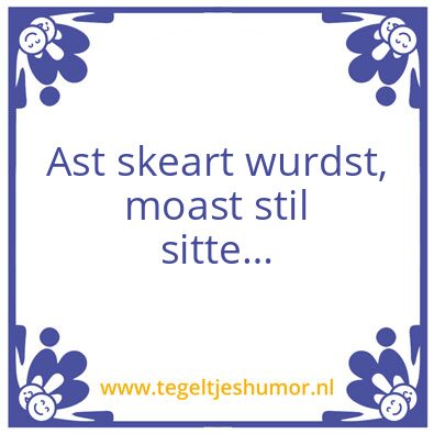 Tegeltje: Stol sitte