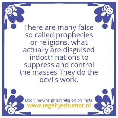 Tegeltje: Opression Called Religion.