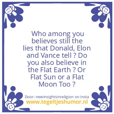 Tegeltje: Flat Earth People.
