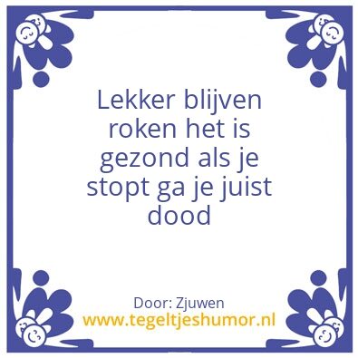 Tegeltje: Genieten