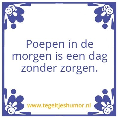 Tegeltje: Morgen