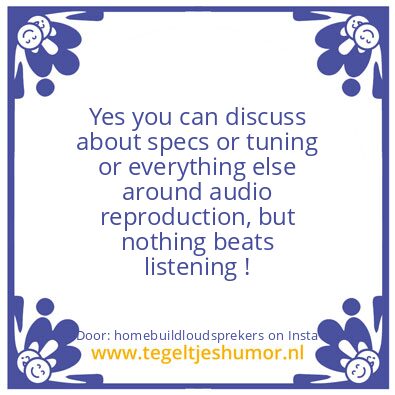 Tegeltje: you can discuss around audio