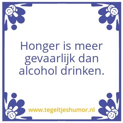 Tegeltje: Honger