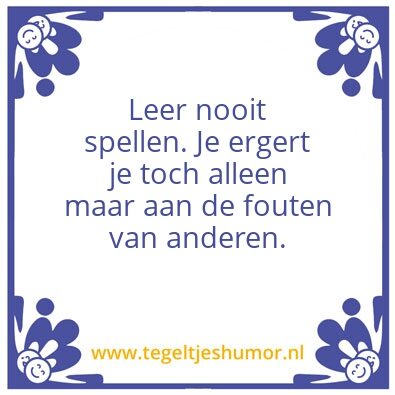 Tegeltje: Spelfouten