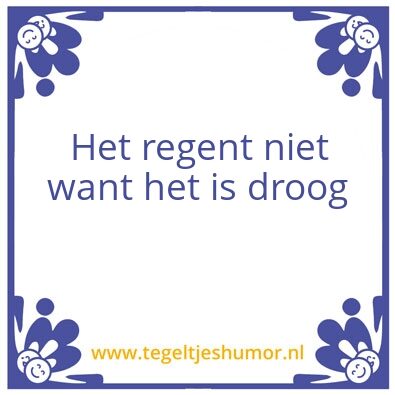 Tegeltje: Regen