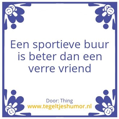 Tegeltje: Nieuwe sportschool