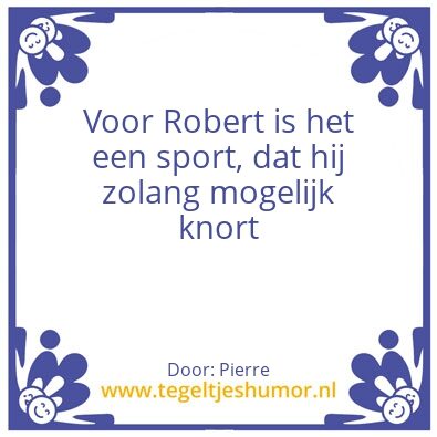 Tegeltje: Robert