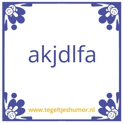 Tegeltje: hallo