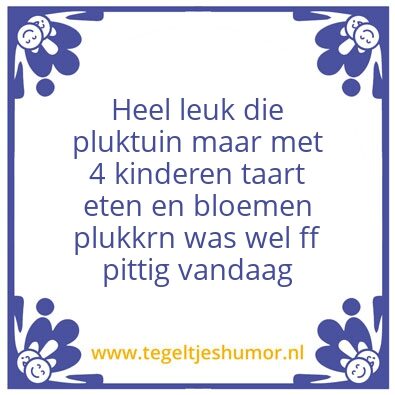 Tegeltje: Pluktuin
