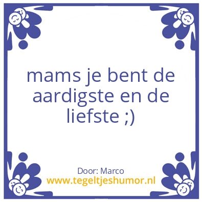 Tegeltje: moeders