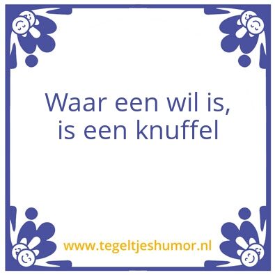 Tegeltje: Knuffel