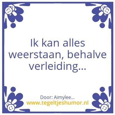 Tegeltje: Verleidingâ€¦