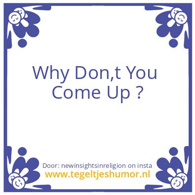 Tegeltje: the Way I See It !