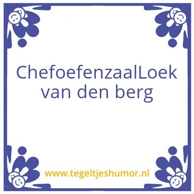 Tegeltje: Chefoefenzaal
