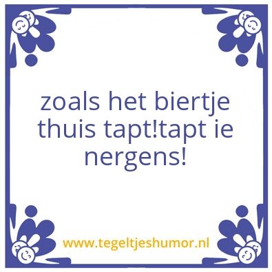 Tegeltje: bier