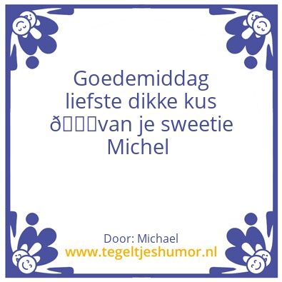 Tegeltje: Goedemiddag