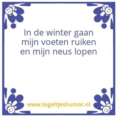 Tegeltje: Wintervoeten