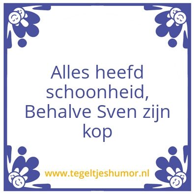 Tegeltje: SVEN