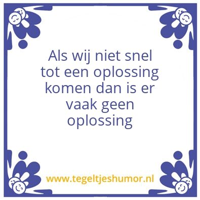 Tegeltje: Oplossingen