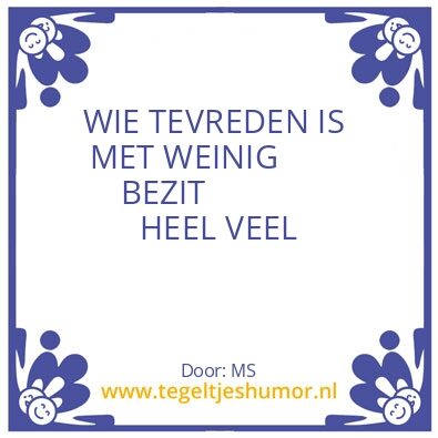 Tegeltje: T E V R E D E N