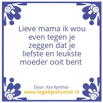 Tegeltje: De beste mama
