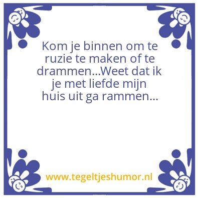 Tegeltje: Huisregel Nummer 1