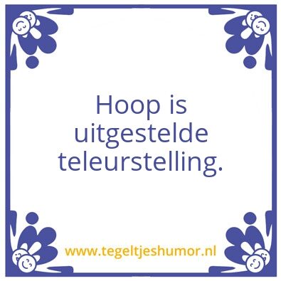 Tegeltje: Hoop