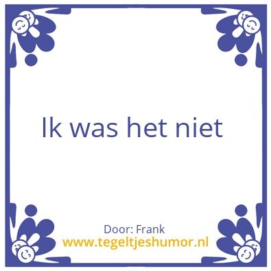 Tegeltje: Frank