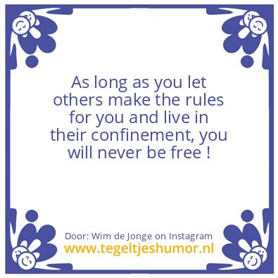 Tegeltje: As long as