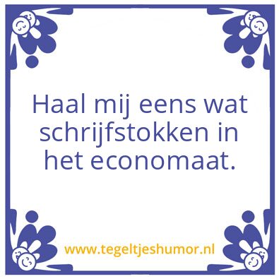 Tegeltje: schrijfstok
