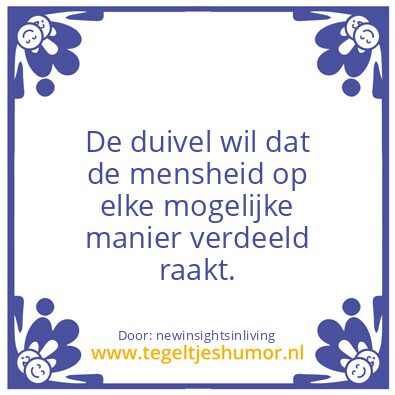 Tegeltje: We Are One.