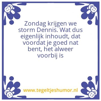 Tegeltje: Storm Dennis