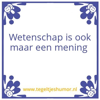 Tegeltje: Wetenschap