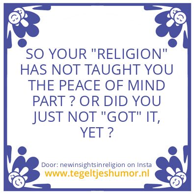 Tegeltje: Count your blessings !