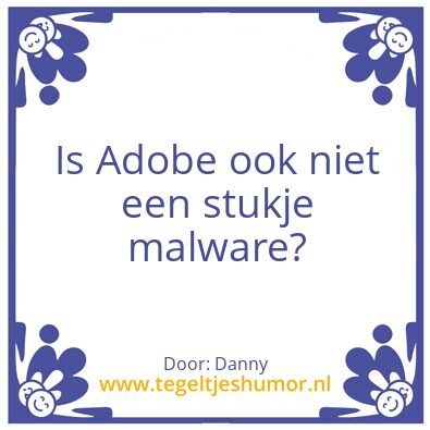 Tegeltje: Adobe