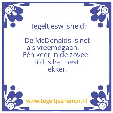 Tegeltje: McDonalds